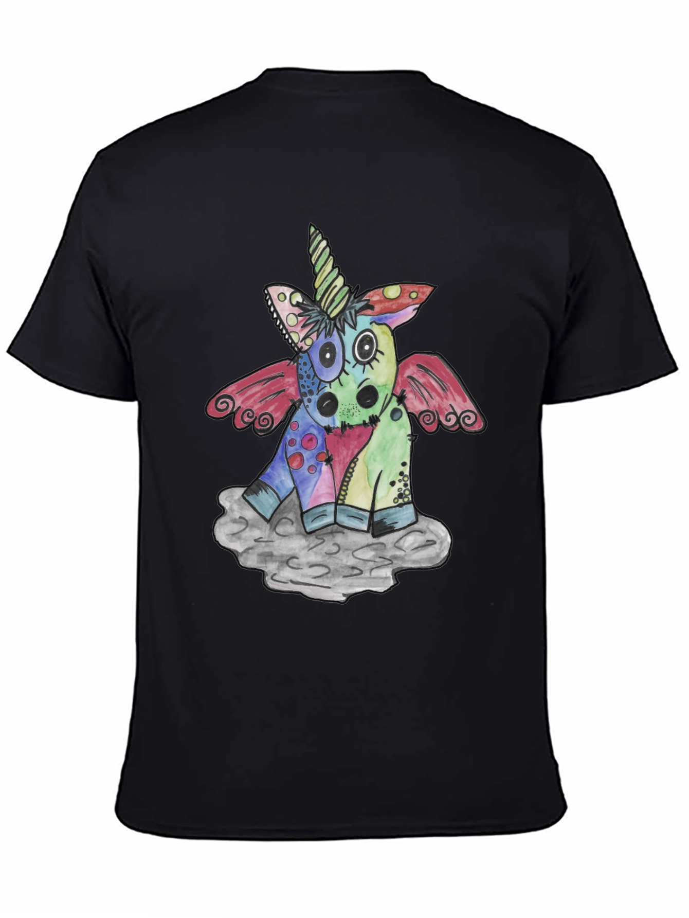 Whimsical Unicorn Graphic Tee - Colorful Cartoon Shirt