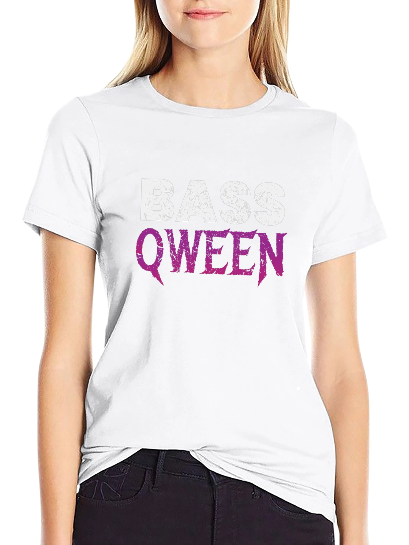 Bass Qween Graphic T-Shirt - Black