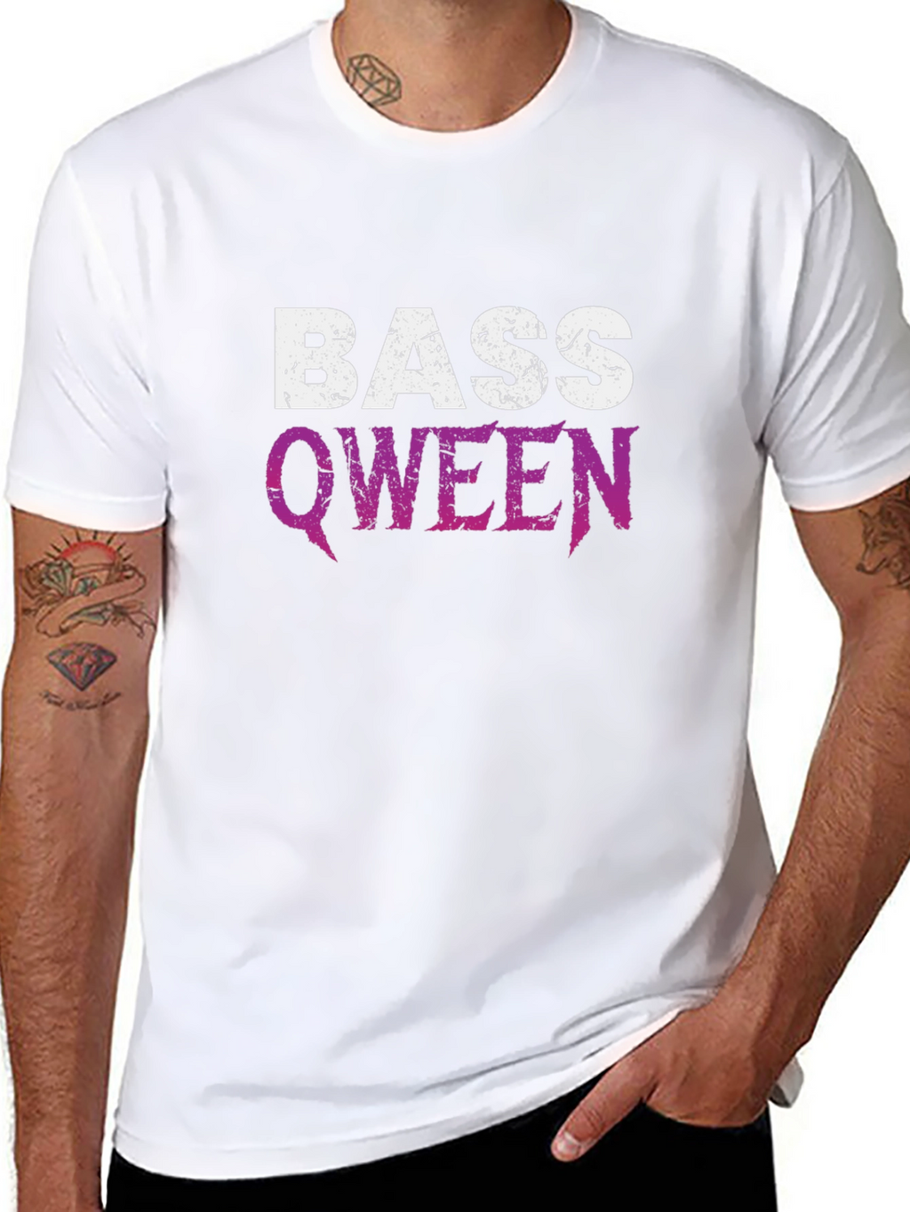 Bass Qween Graphic T-Shirt - Black