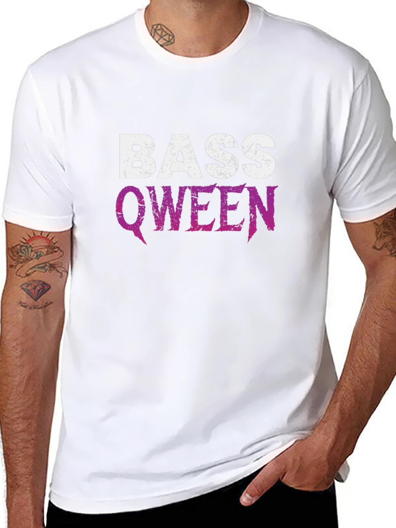 Bass Qween Graphic T-Shirt - Black