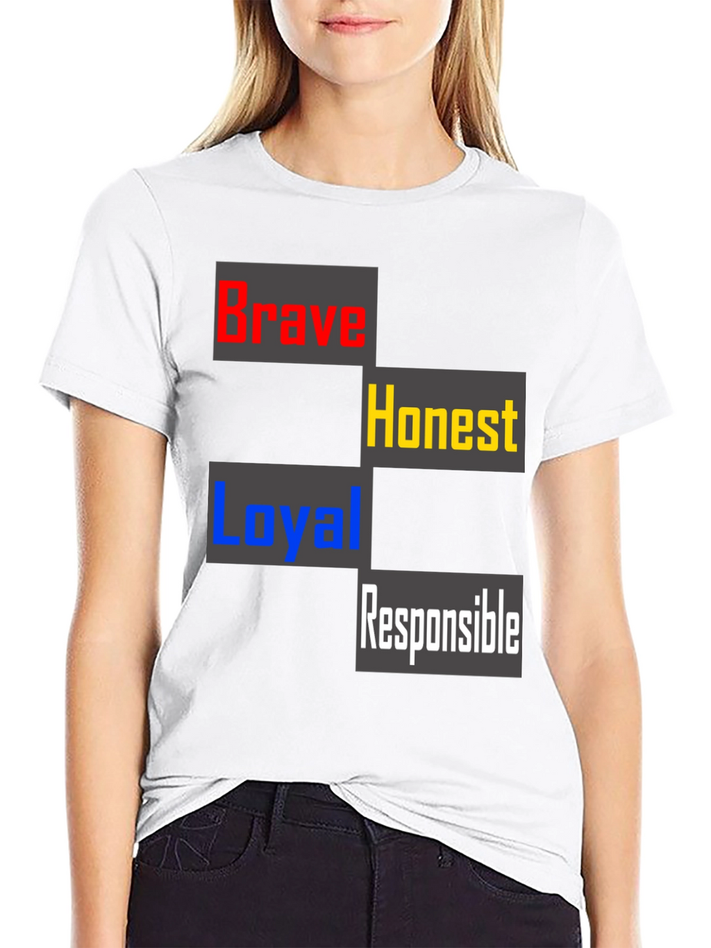 Brave Honest Loyal Responsible Mens T-Shirt