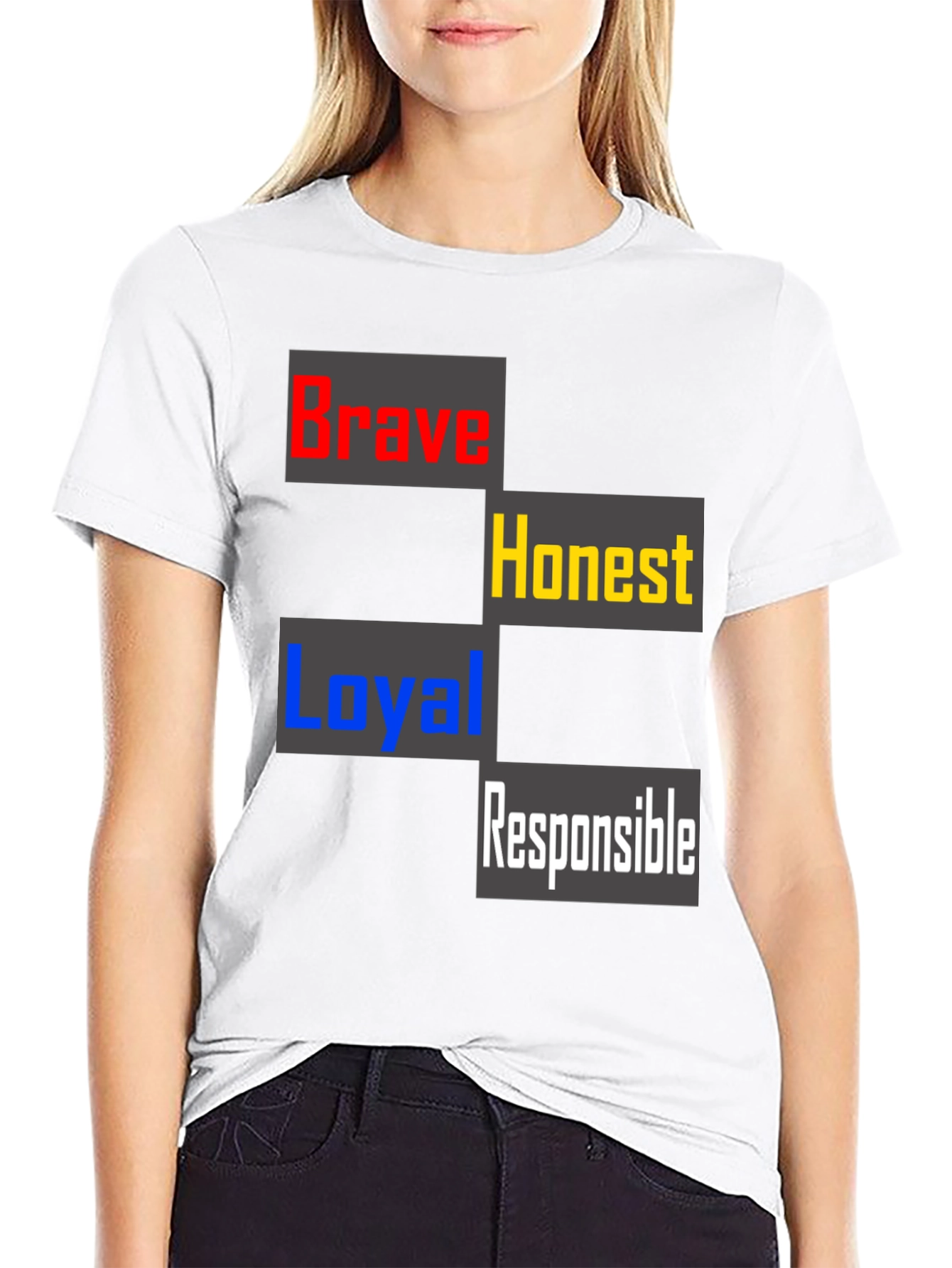 Brave Honest Loyal Responsible Mens T-Shirt