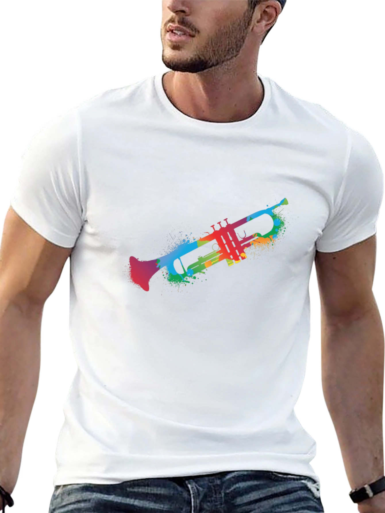 Colorful Trumpet Graphic Tee