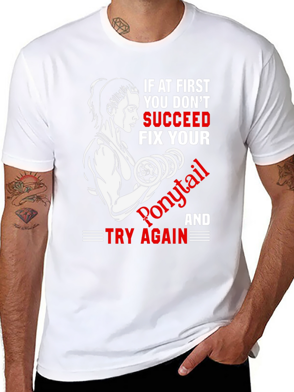 Fitness Motivation T-Shirt - Ponytail Fix