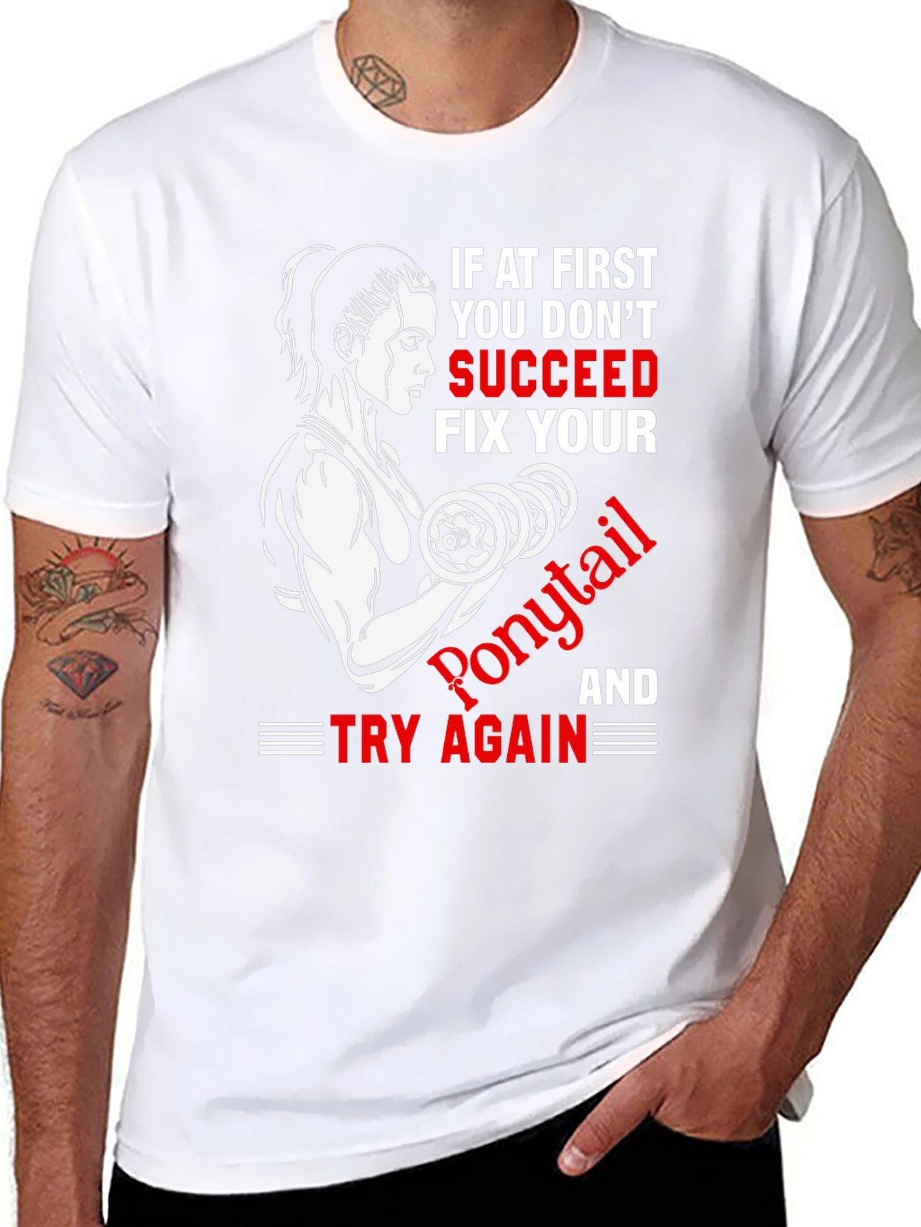 Fitness Motivation T-Shirt - Ponytail Fix