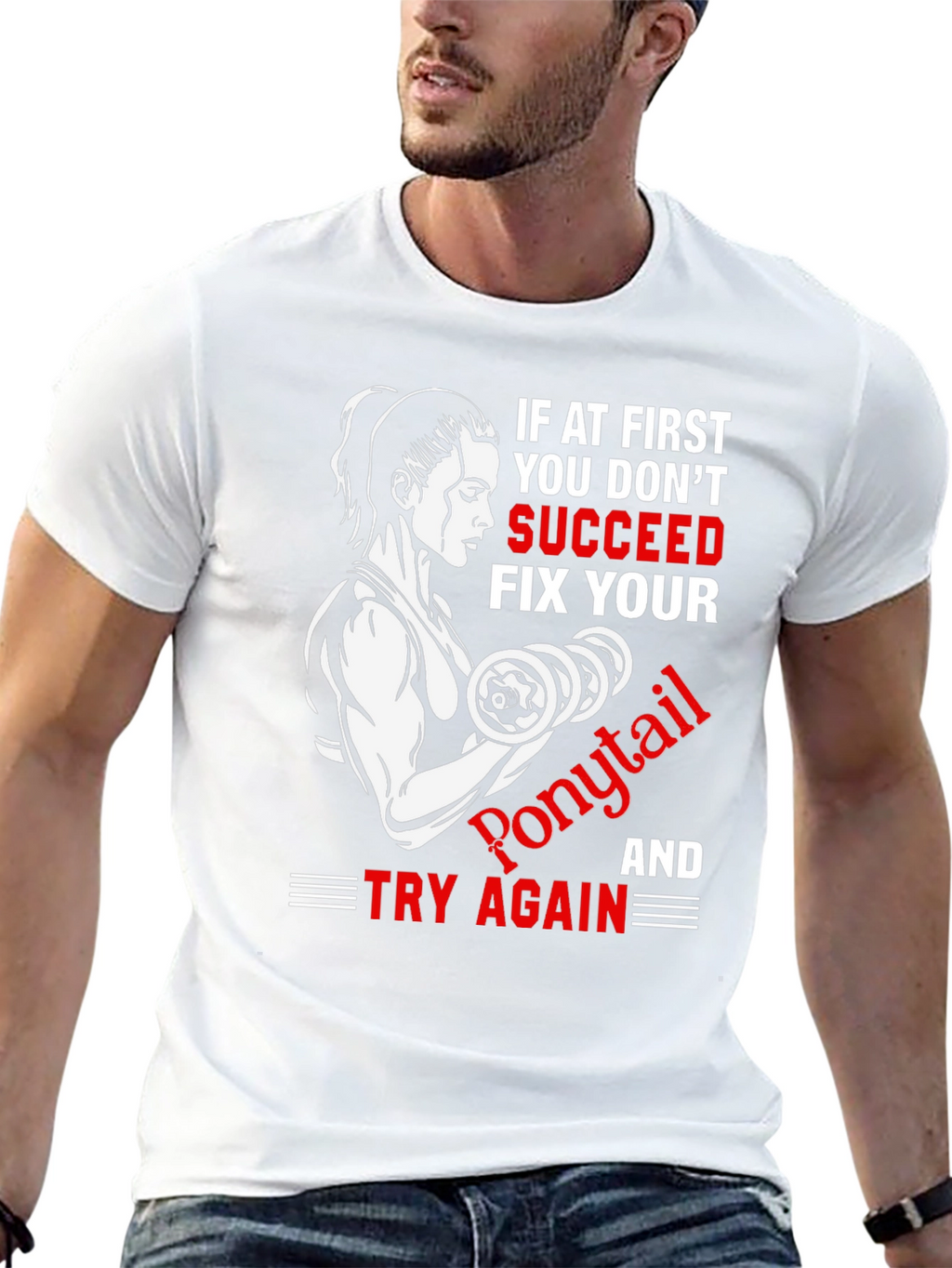 Fitness Motivation T-Shirt - Ponytail Fix