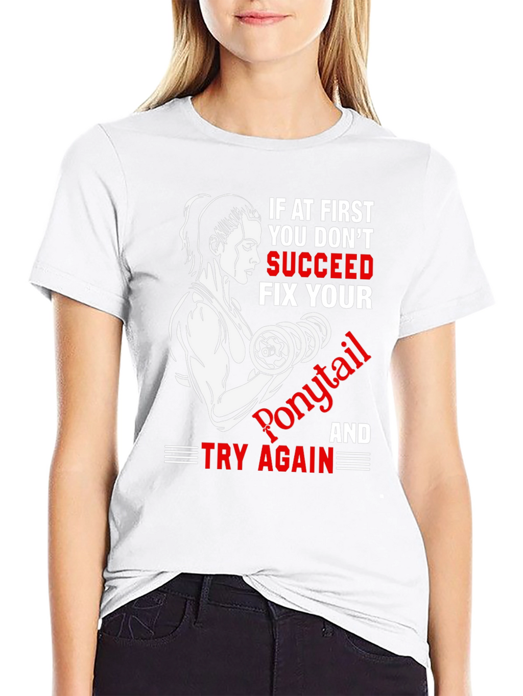 Fitness Motivation T-Shirt - Ponytail Fix