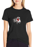 Black T-Shirt with Rickshaw Graphic