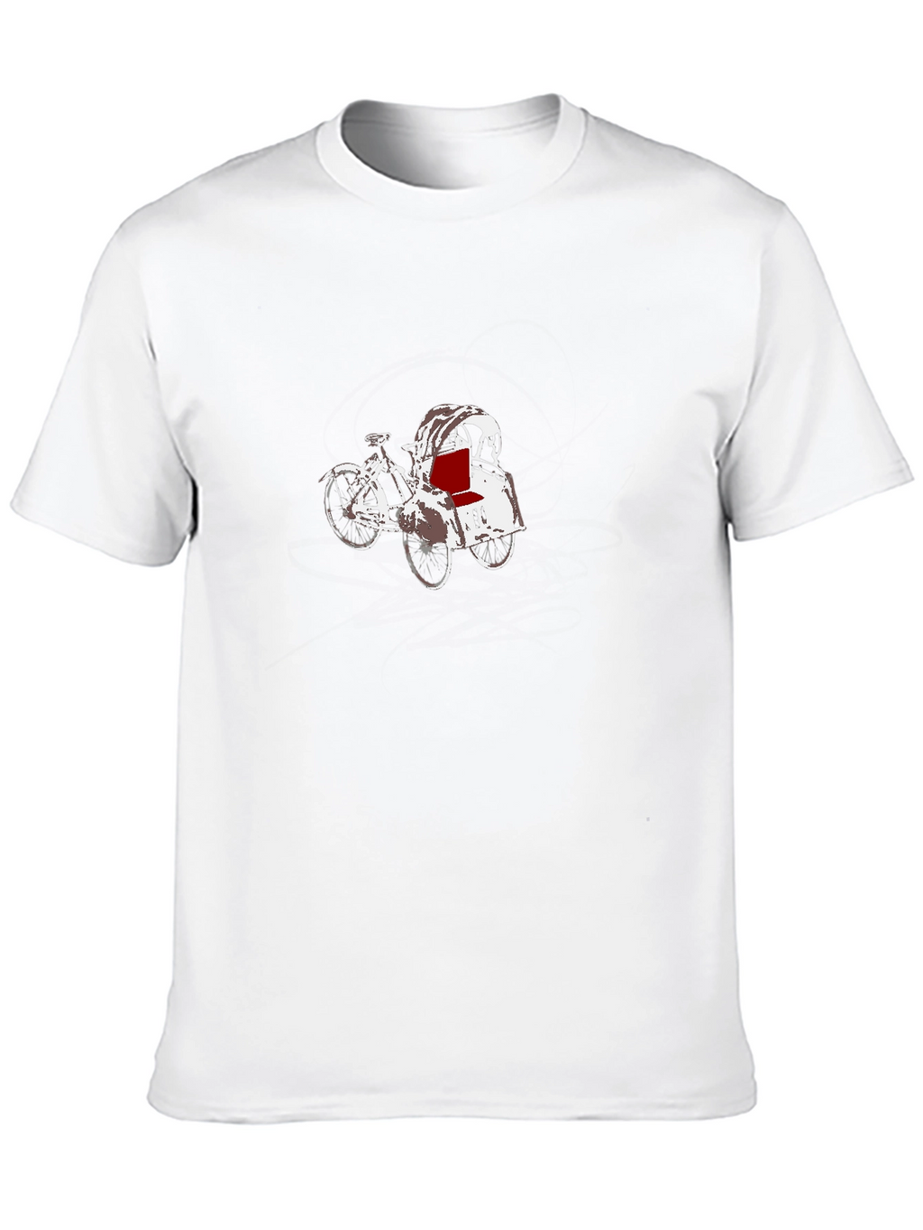 Black T-Shirt with Rickshaw Graphic