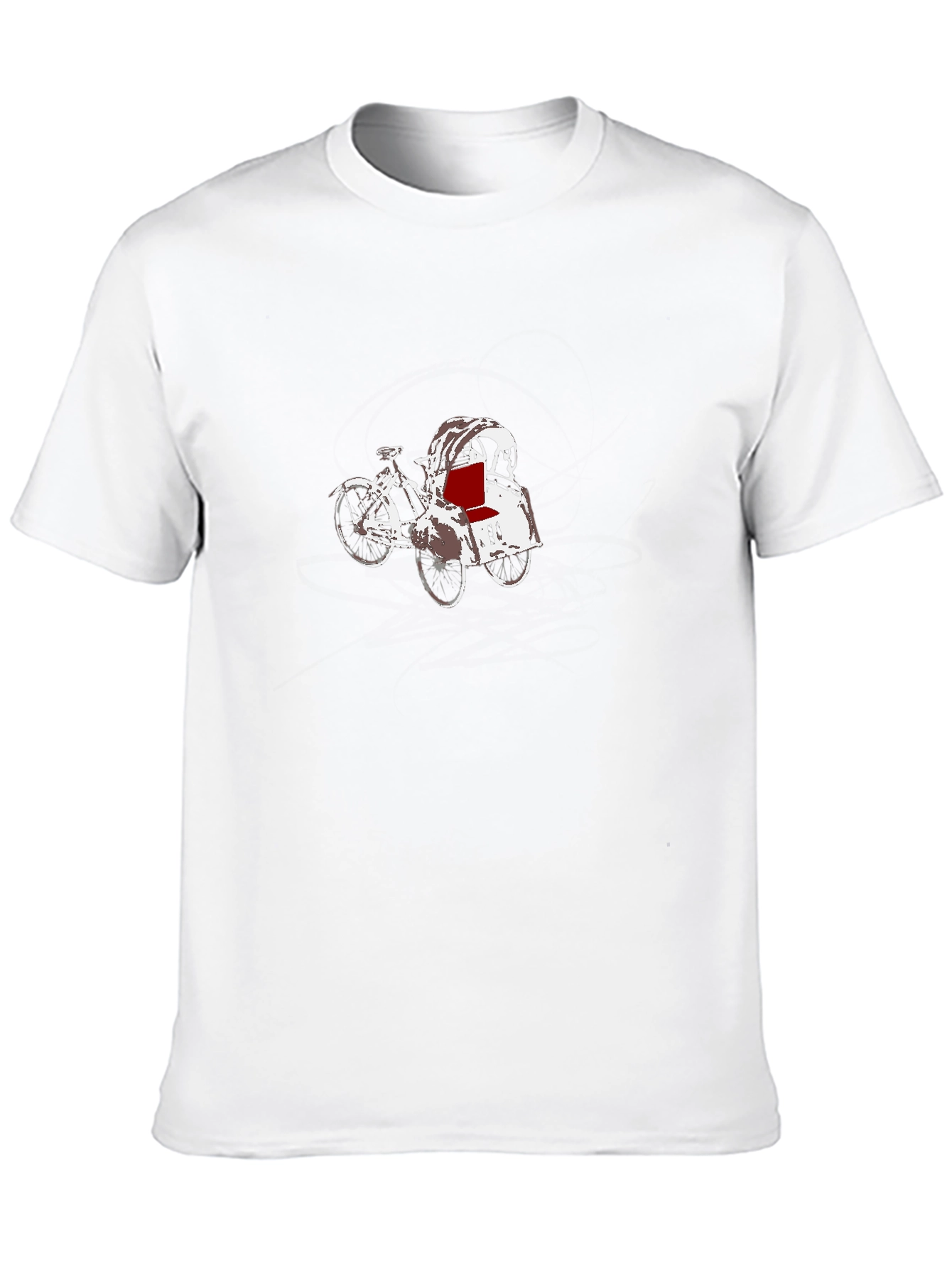 Black T-Shirt with Rickshaw Graphic