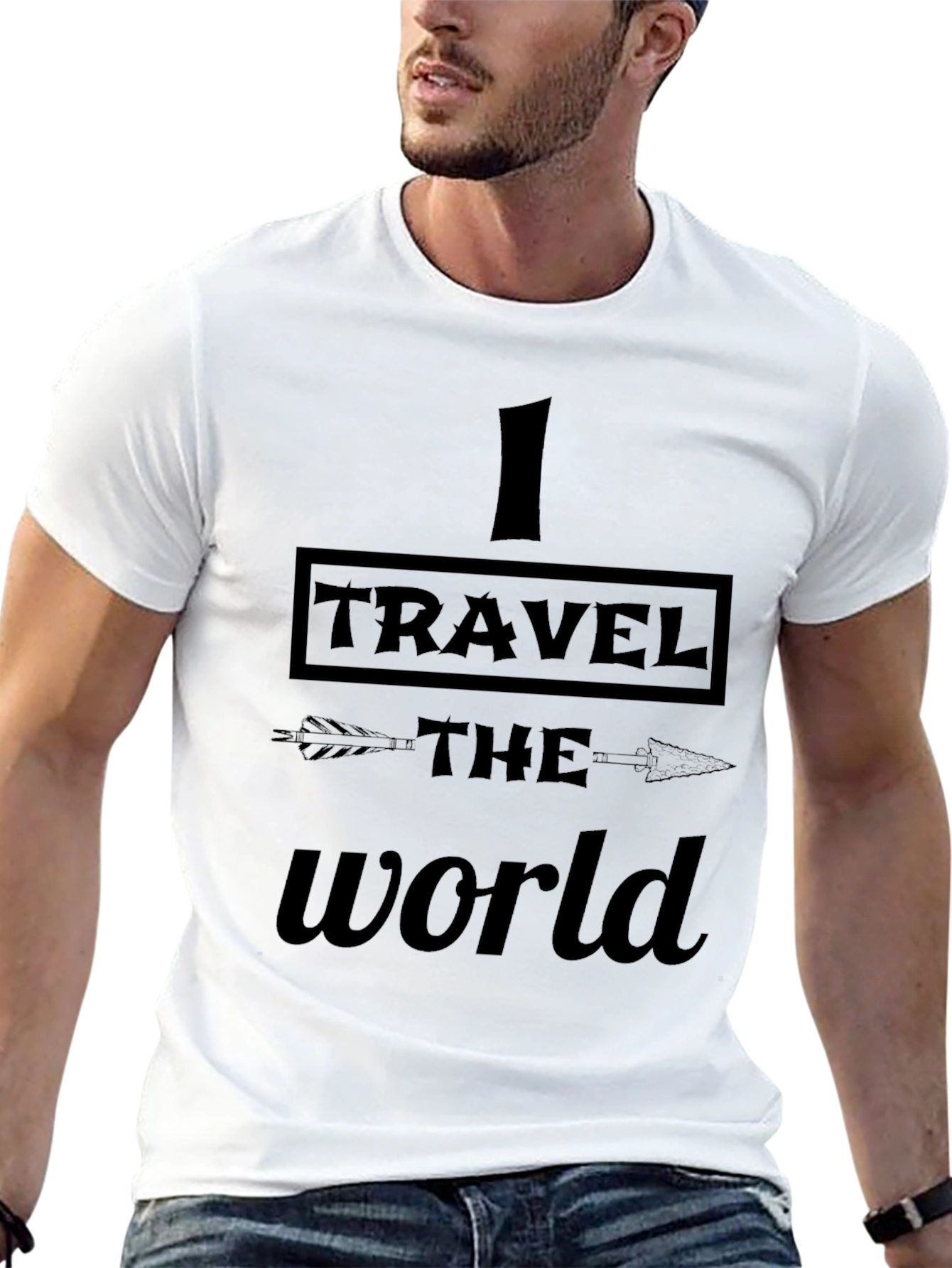 I Travel The World Black T-Shirt