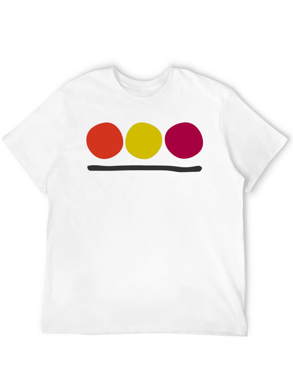 Minimalist Circle Design Black T-Shirt