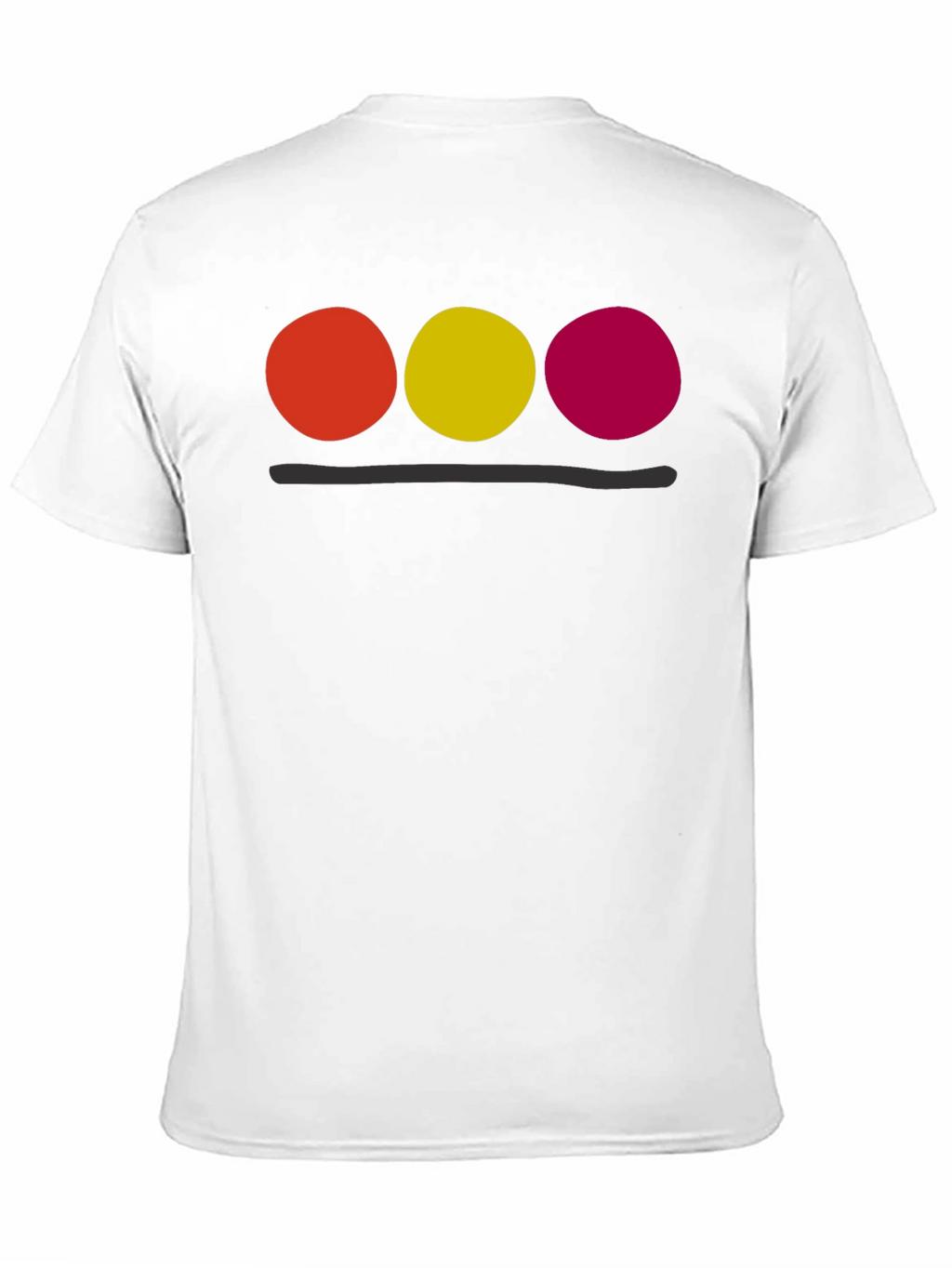 Minimalist Circle Design Black T-Shirt