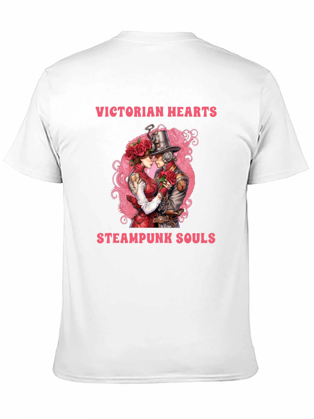 Victorian Hearts Steampunk Souls Black T-Shirt