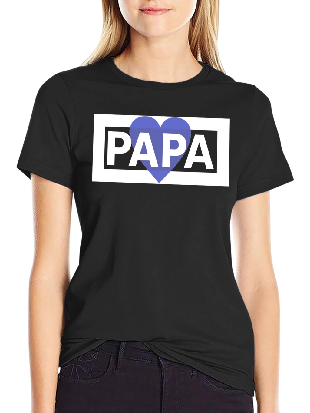 Papa Heart Graphic Tee - Fathers Day Gift