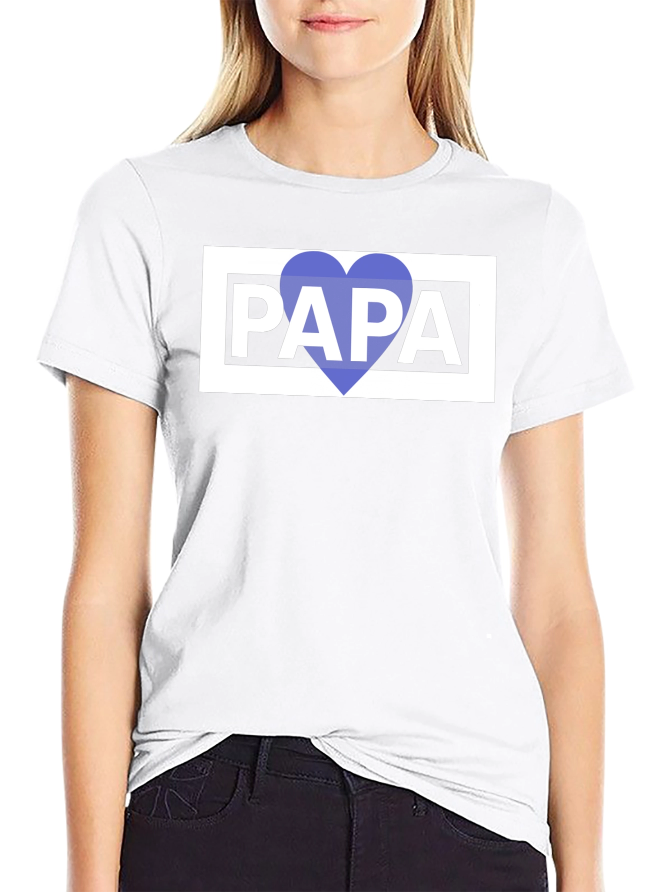 Papa Heart Graphic Tee - Fathers Day Gift