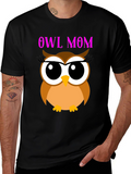 Owl Mom T-Shirt - Cute Graphic Tee