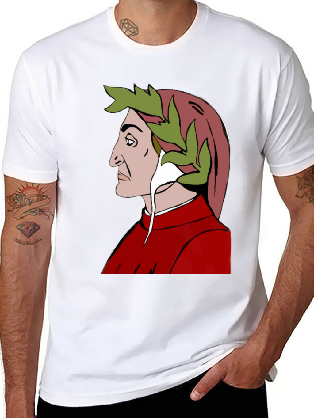 Dante Alighieri T-Shirt - Classic Poet Portrait Tee