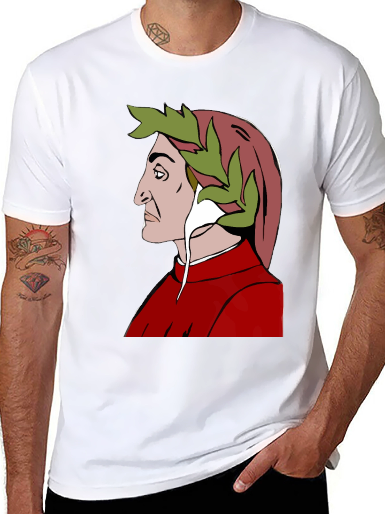 Dante Alighieri T-Shirt - Classic Poet Portrait Tee