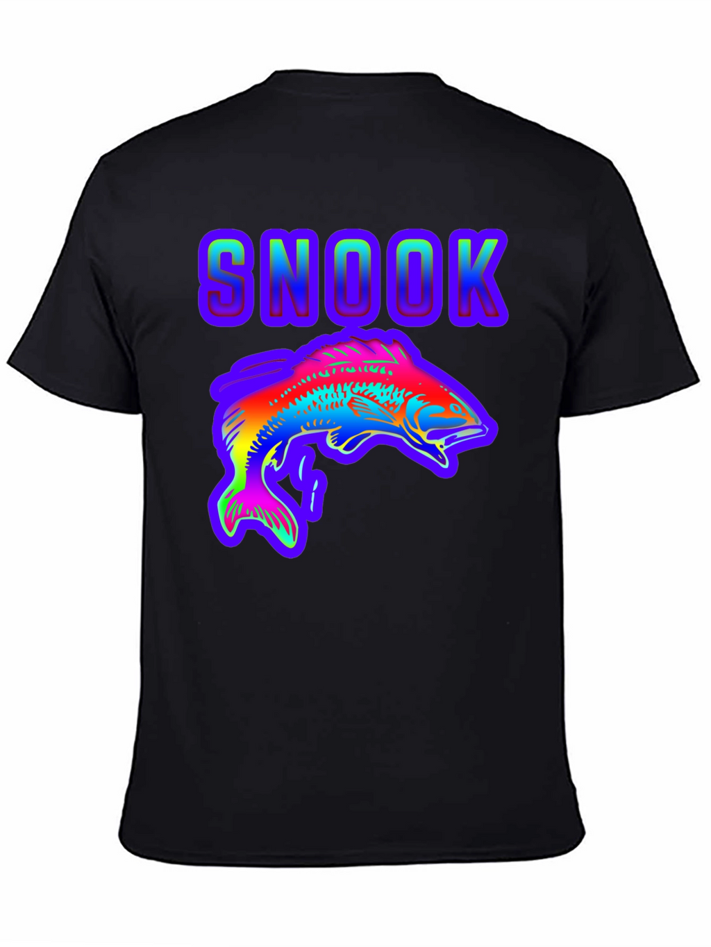 Snook Fish Graphic T-Shirt - Rainbow Design