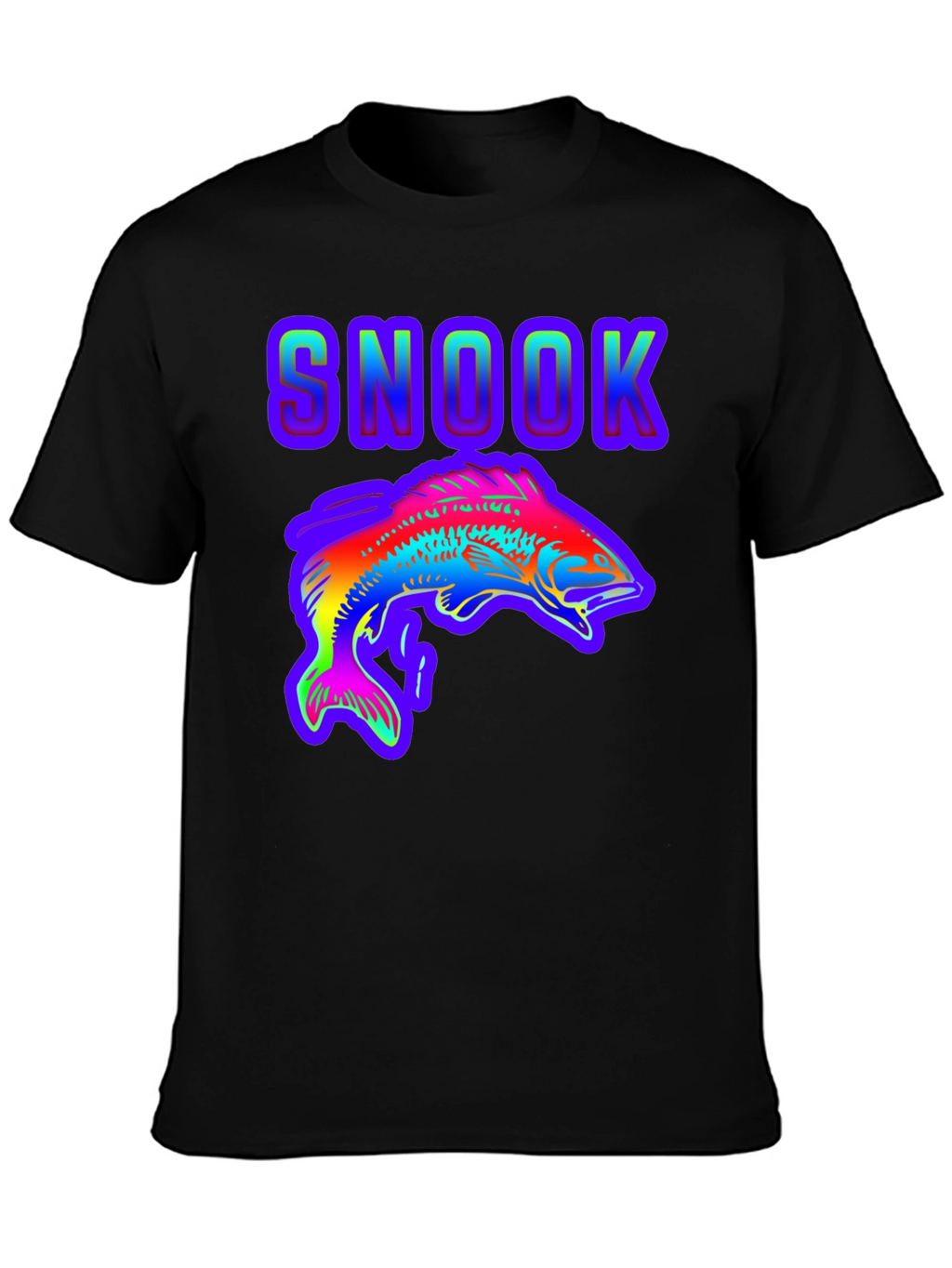 Snook Fish Graphic T-Shirt - Rainbow Design