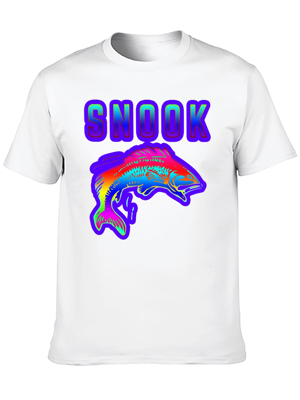 Snook Fish Graphic T-Shirt - Rainbow Design