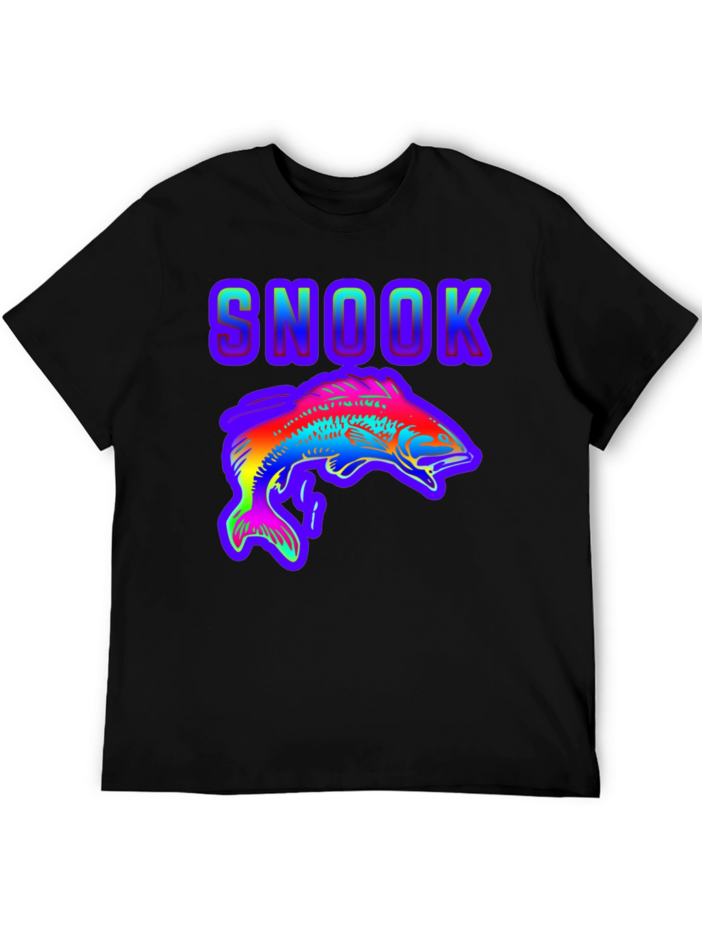 Snook Fish Graphic T-Shirt - Rainbow Design