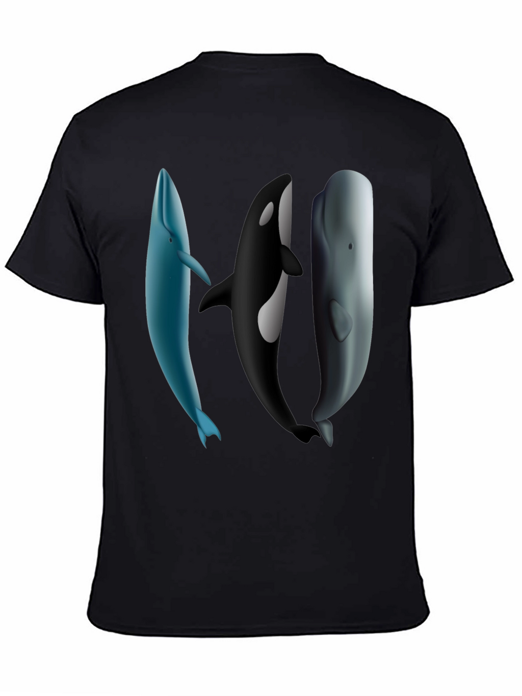 Whale Trio Graphic Tee - Black