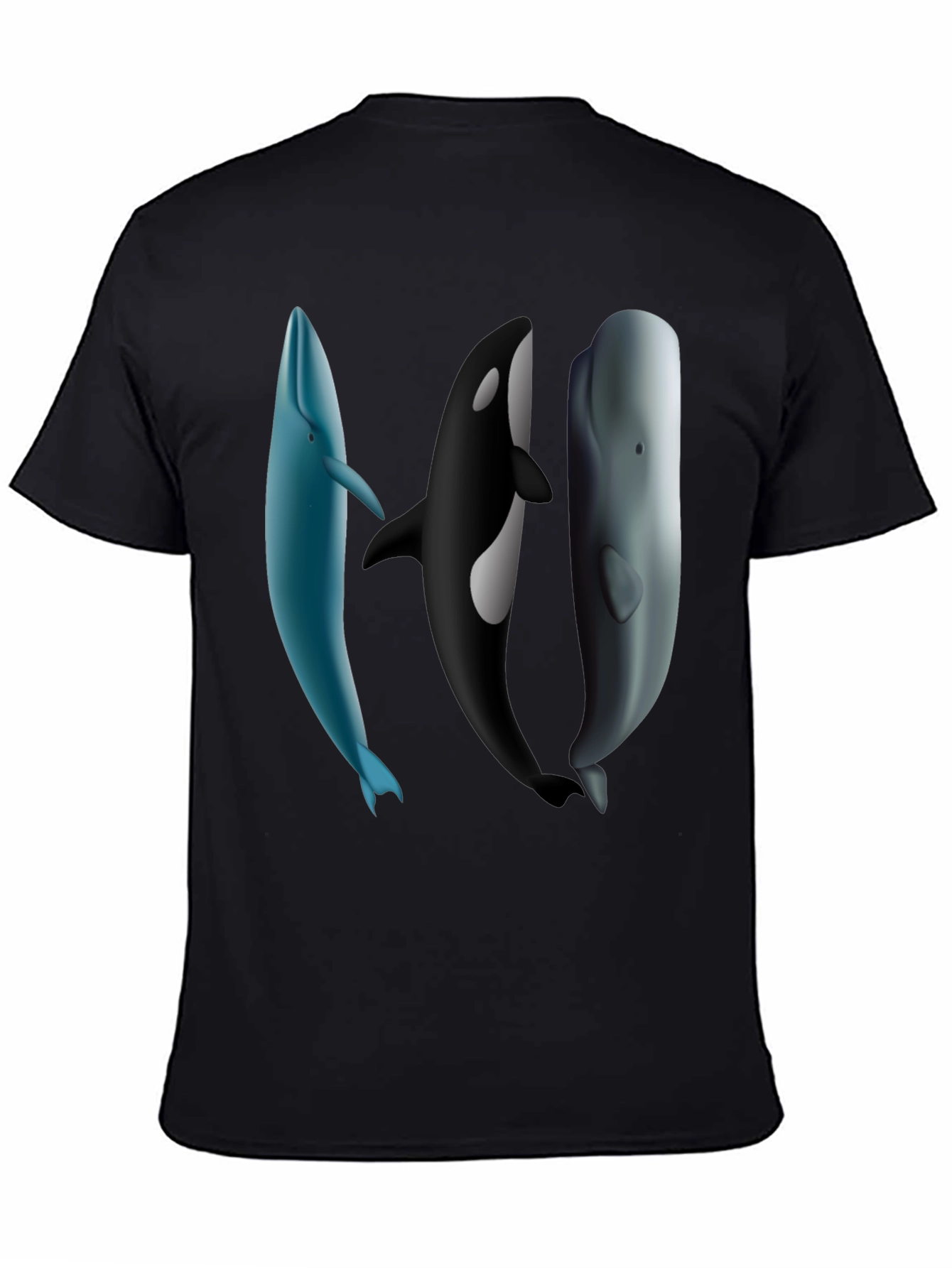 Whale Trio Graphic Tee - Black