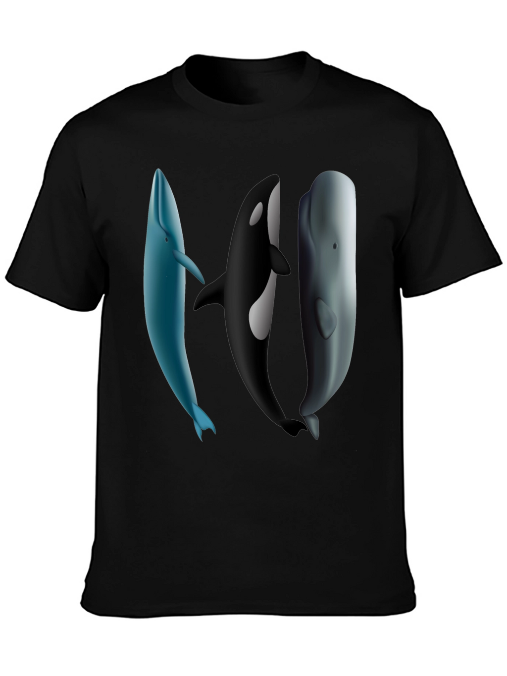 Whale Trio Graphic Tee - Black