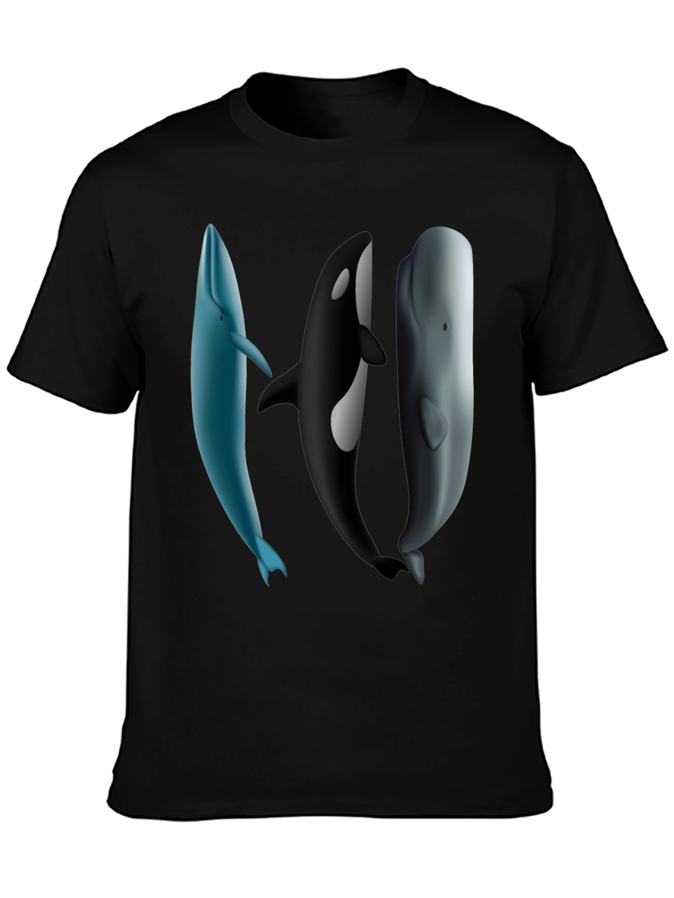Whale Trio Graphic Tee - Black