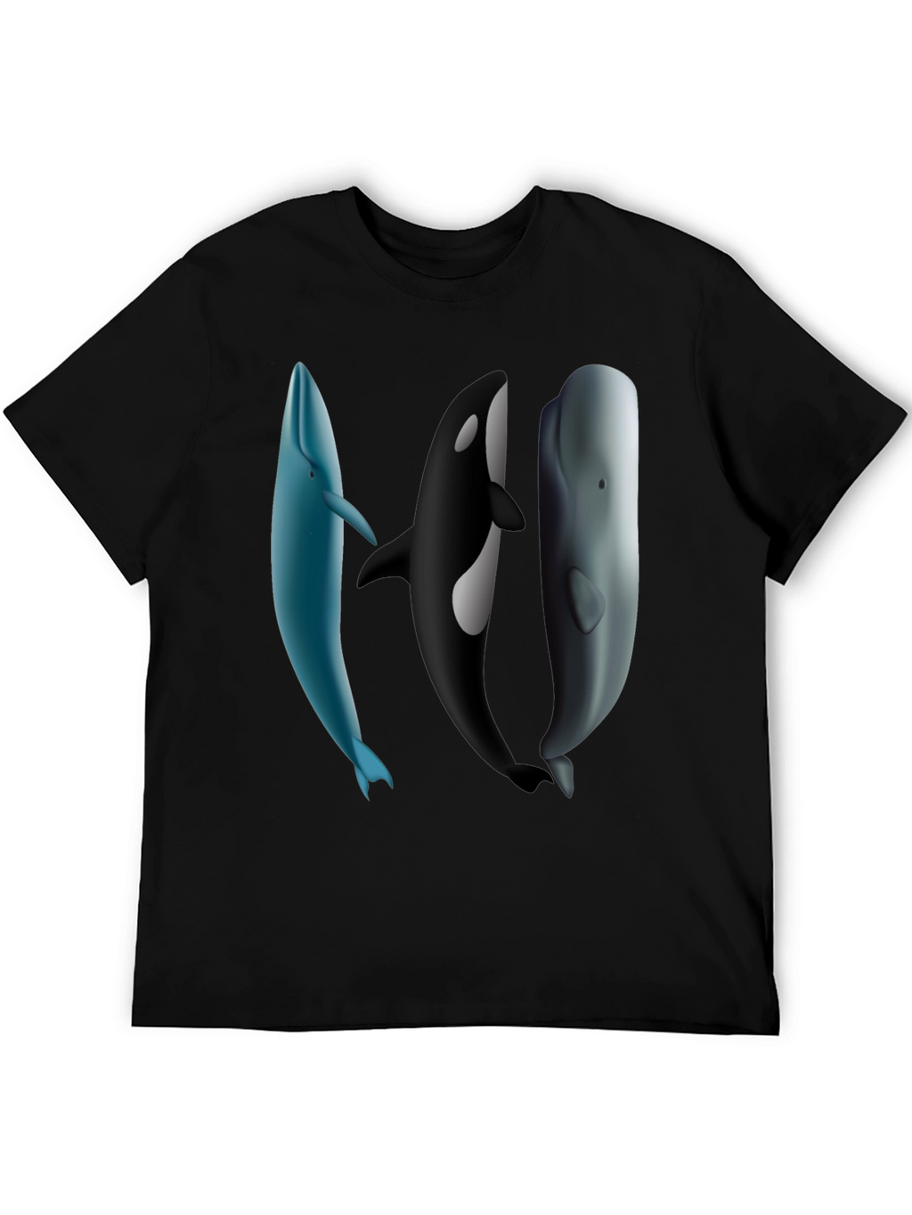 Whale Trio Graphic Tee - Black