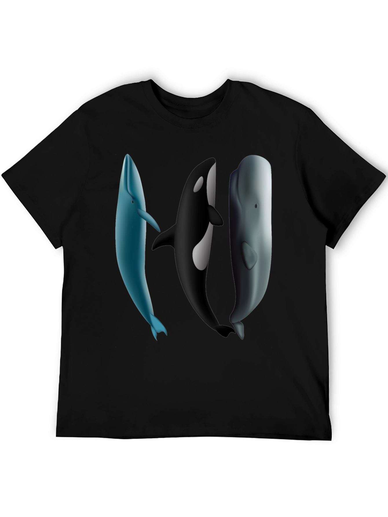 Whale Trio Graphic Tee - Black