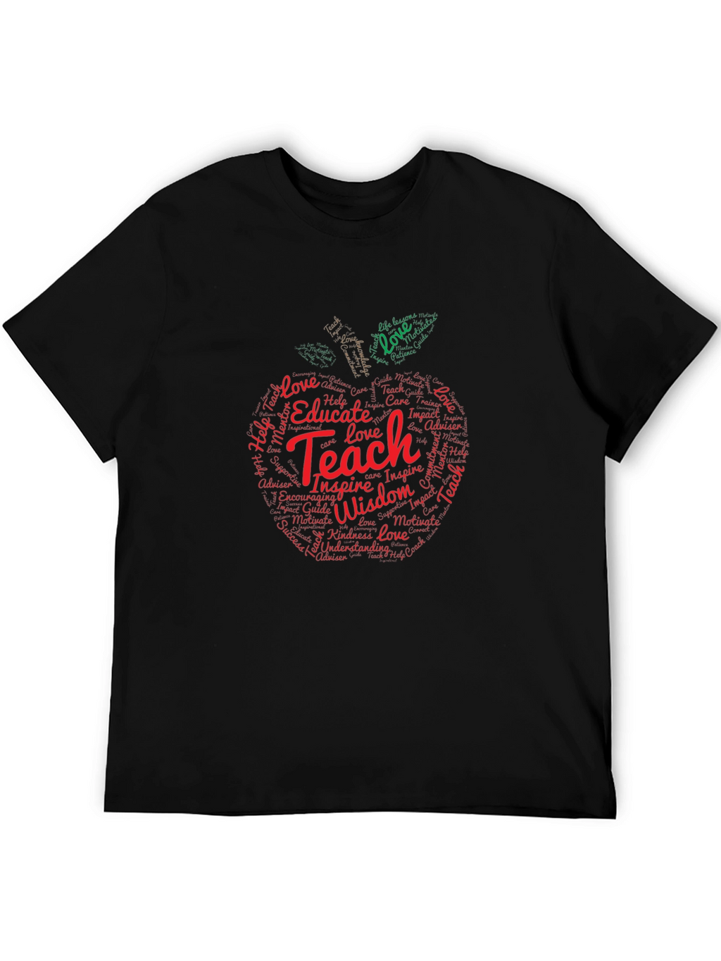 Teacher Apple Word Art T-Shirt