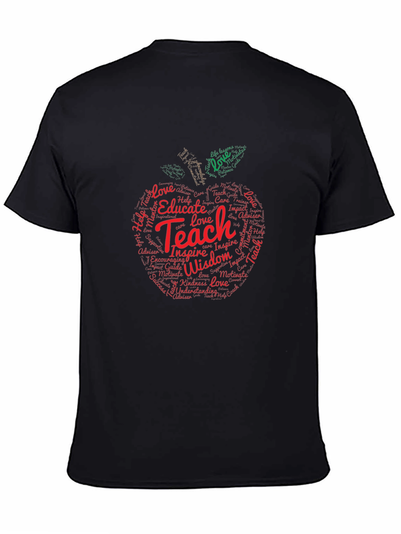 Teacher Apple Word Art T-Shirt