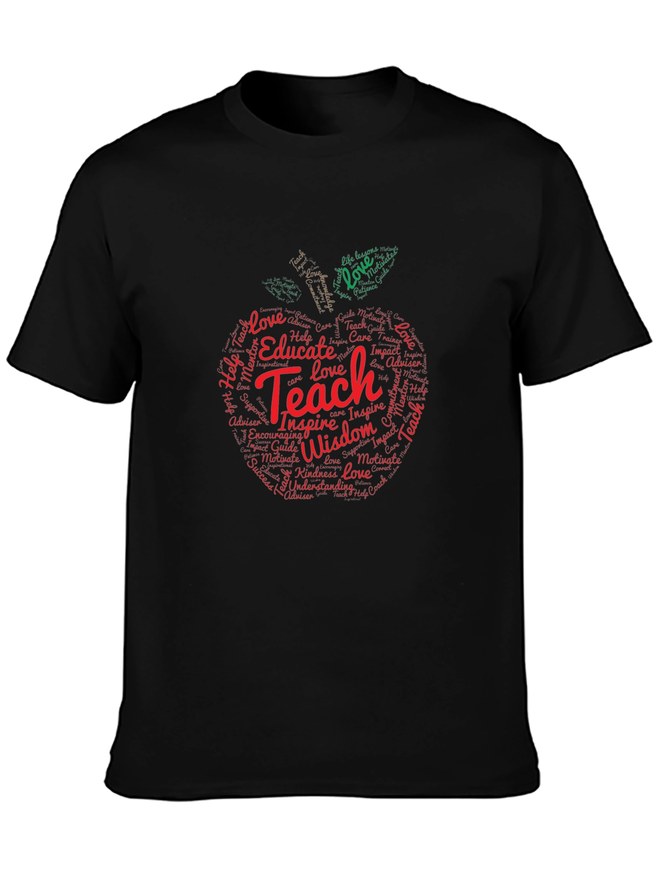 Teacher Apple Word Art T-Shirt