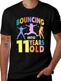 Bouncing Into 11 Years Old Birthday T-Shirt