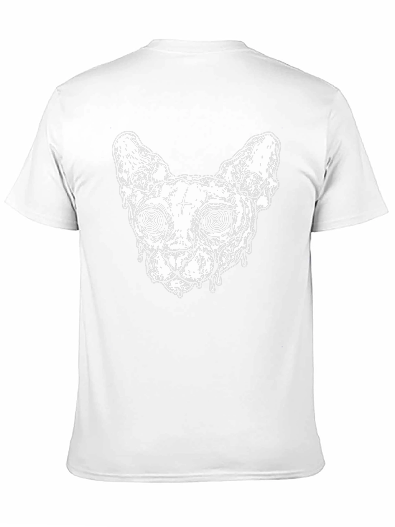 Hypnotic Cat Graphic Tee - Black Unisex T-Shirt