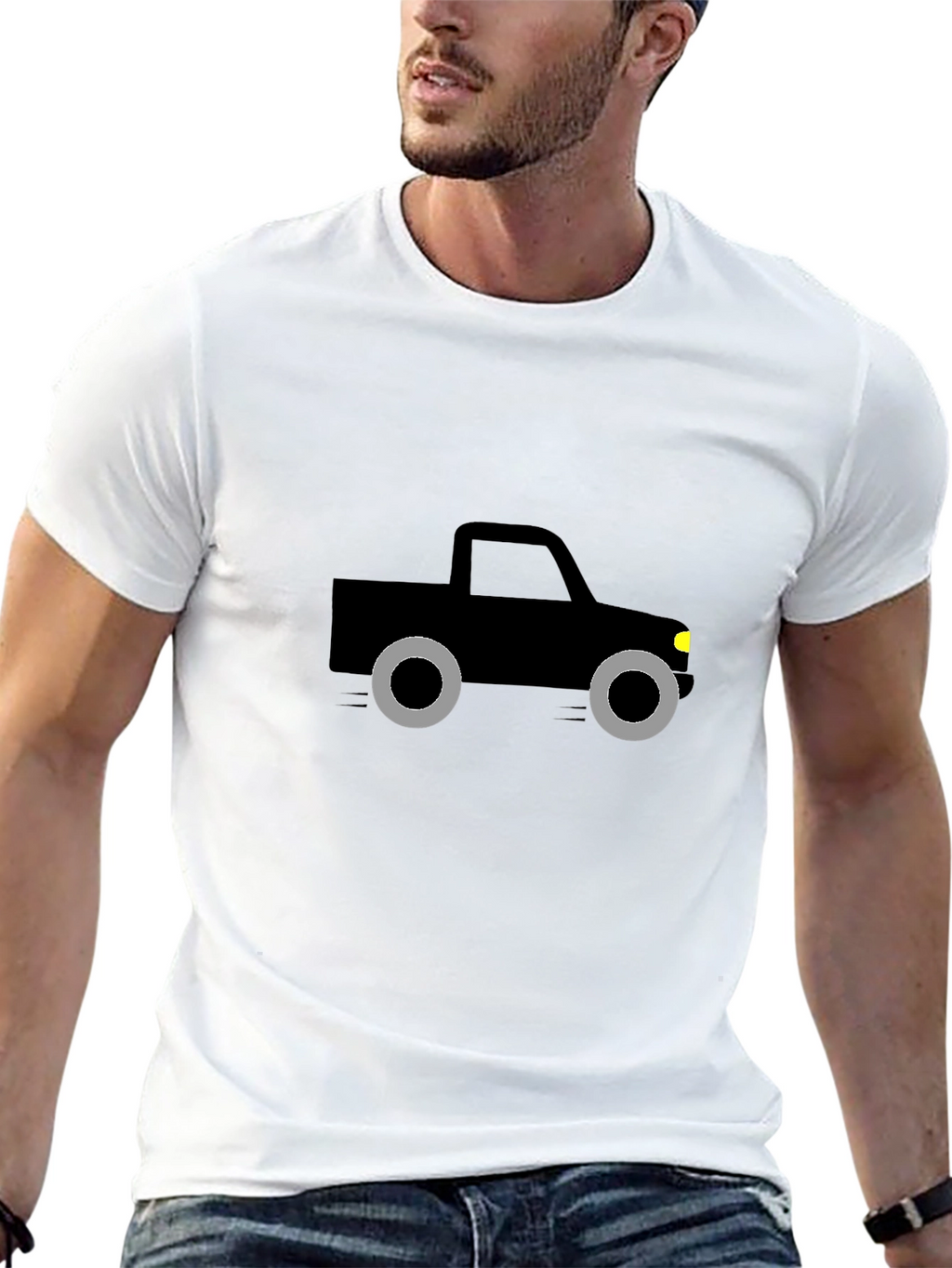 Cool Graphic Truck Tee - Black Unisex T-Shirt