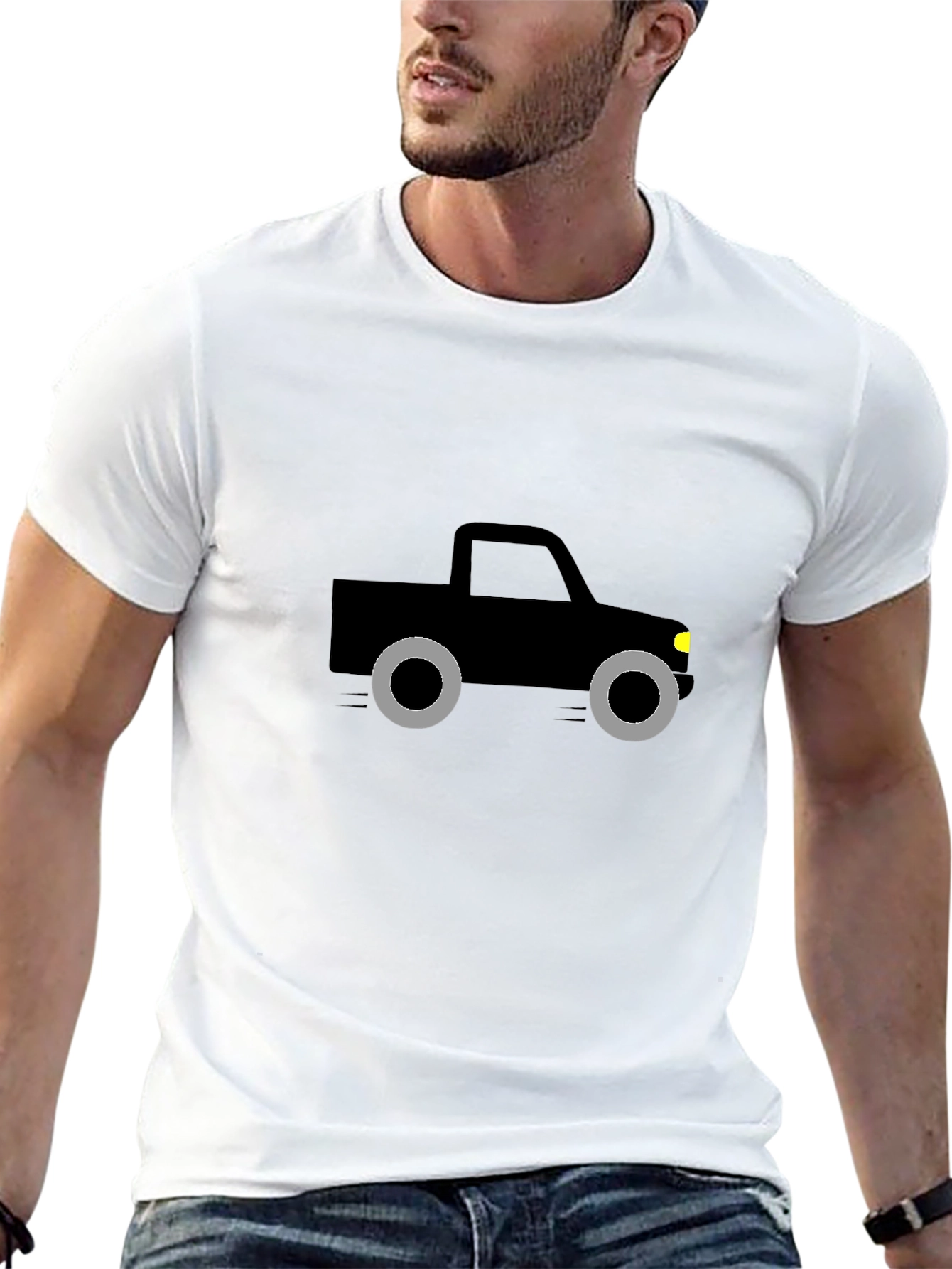 Cool Graphic Truck Tee - Black Unisex T-Shirt