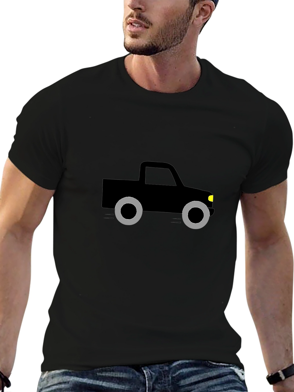 Cool Graphic Truck Tee - Black Unisex T-Shirt