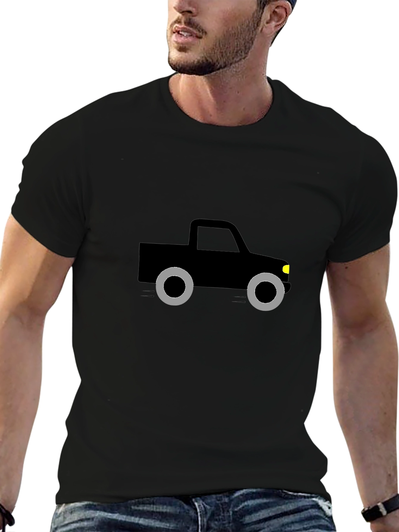 Cool Graphic Truck Tee - Black Unisex T-Shirt