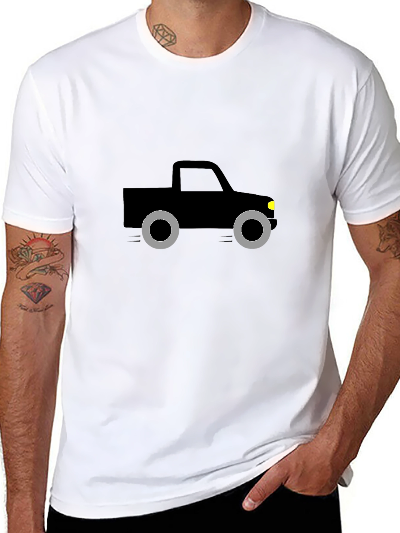 Cool Graphic Truck Tee - Black Unisex T-Shirt