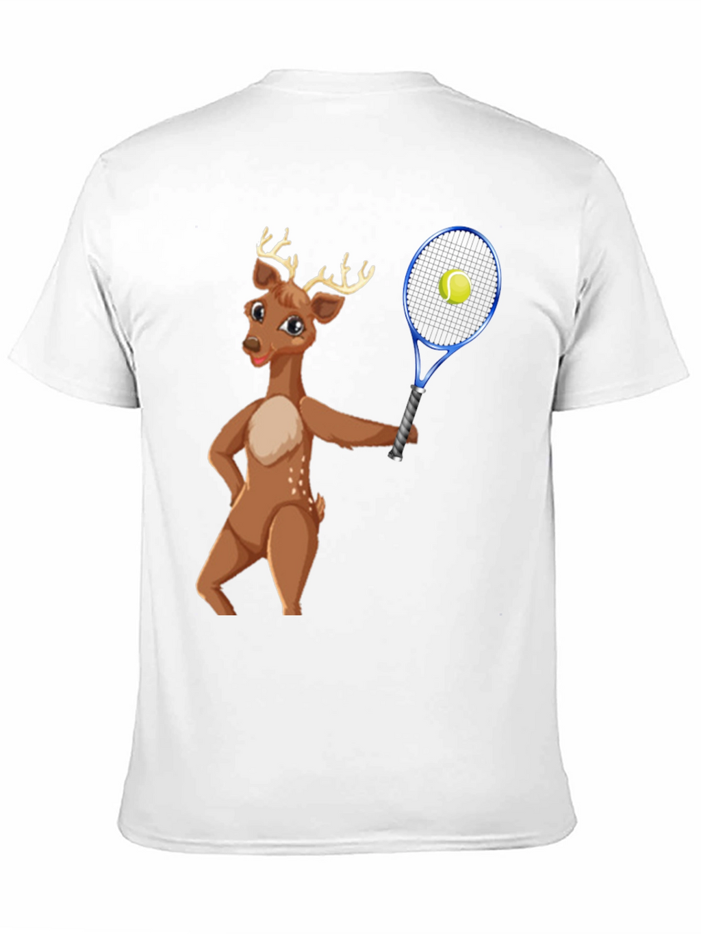 Deer Playing Tennis Graphic Tee