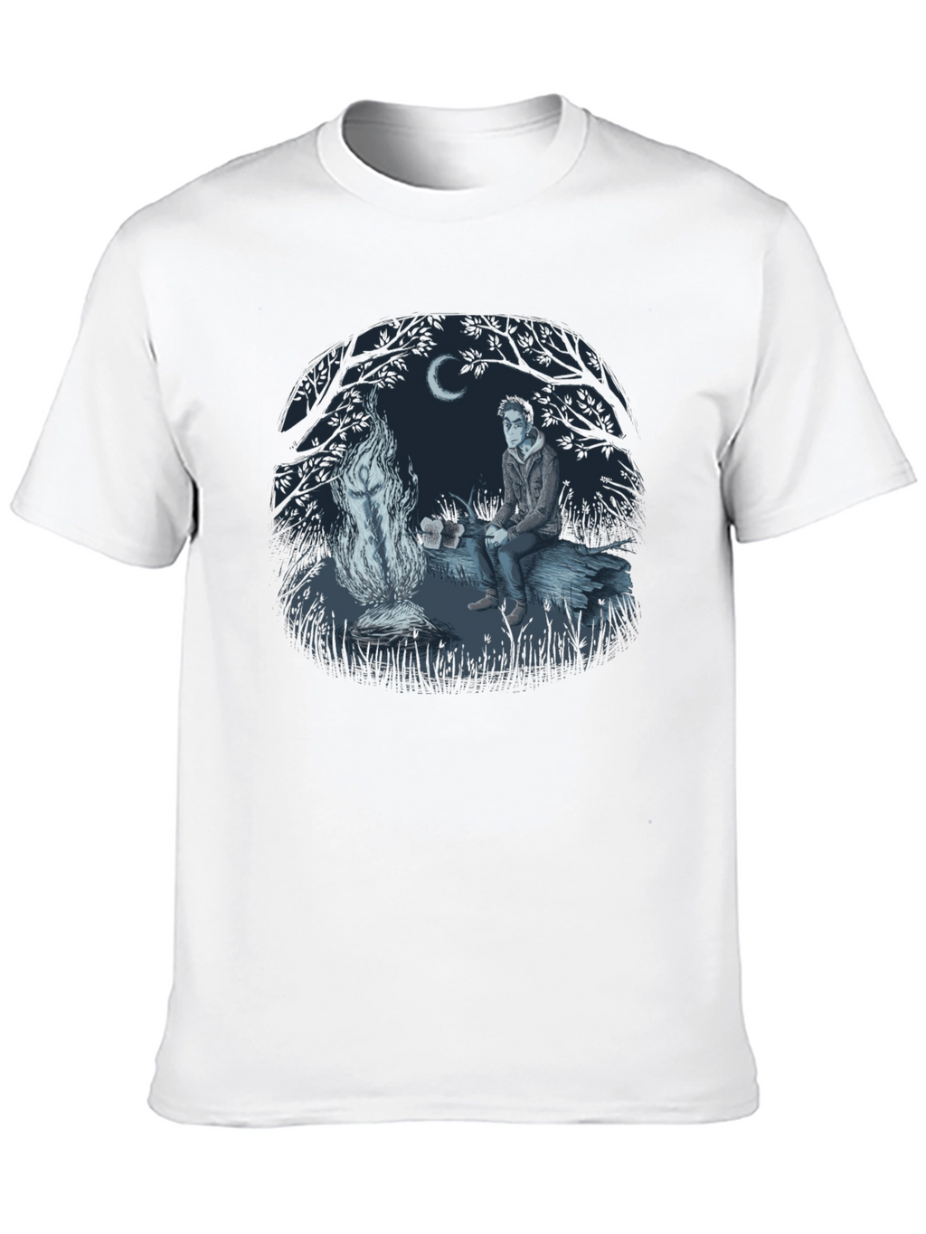 Campfire Story Graphic Tee - Relaxed Night Design