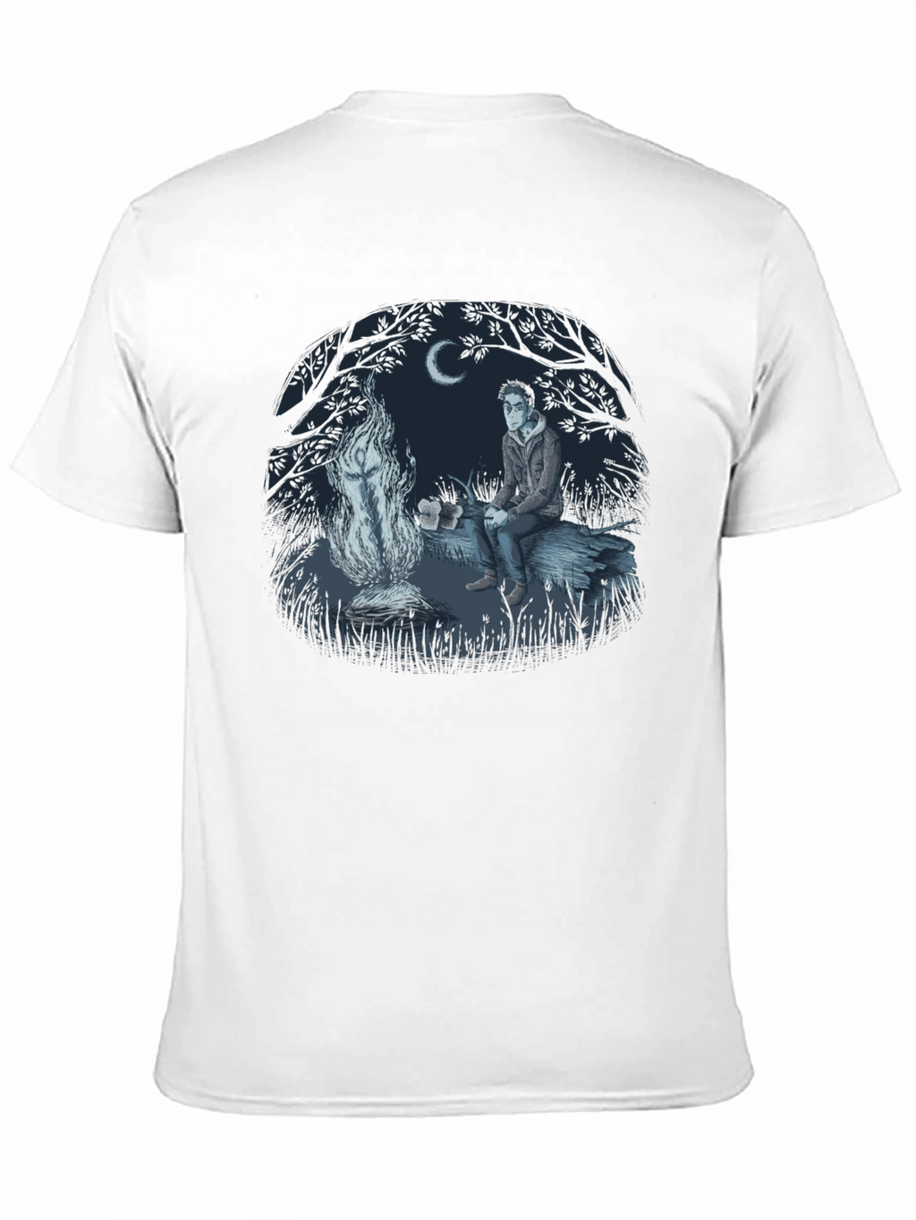 Campfire Story Graphic Tee - Relaxed Night Design