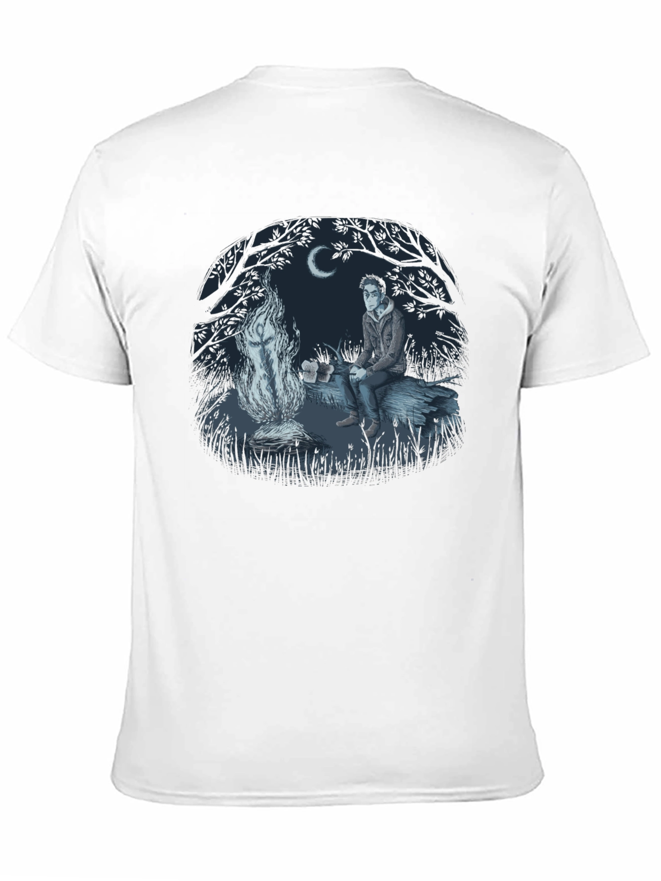 Campfire Story Graphic Tee - Relaxed Night Design