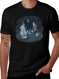 Campfire Story Graphic Tee - Relaxed Night Design
