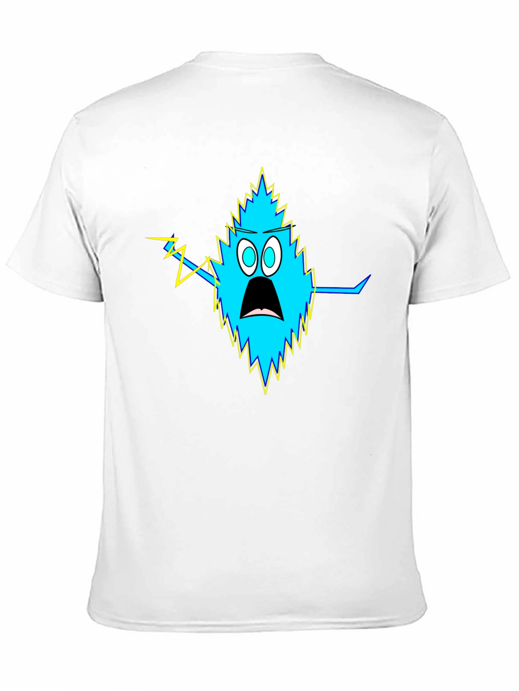 Shocked Blue Monster Black T-Shirt