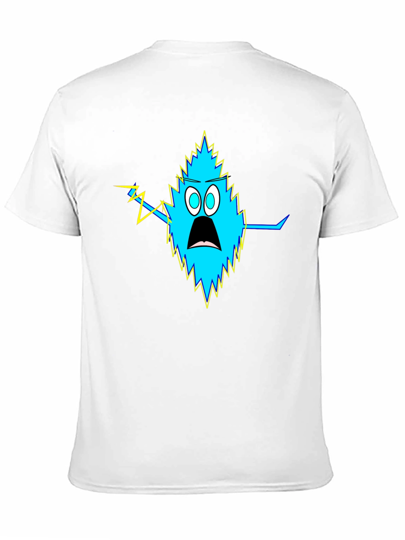 Shocked Blue Monster Black T-Shirt